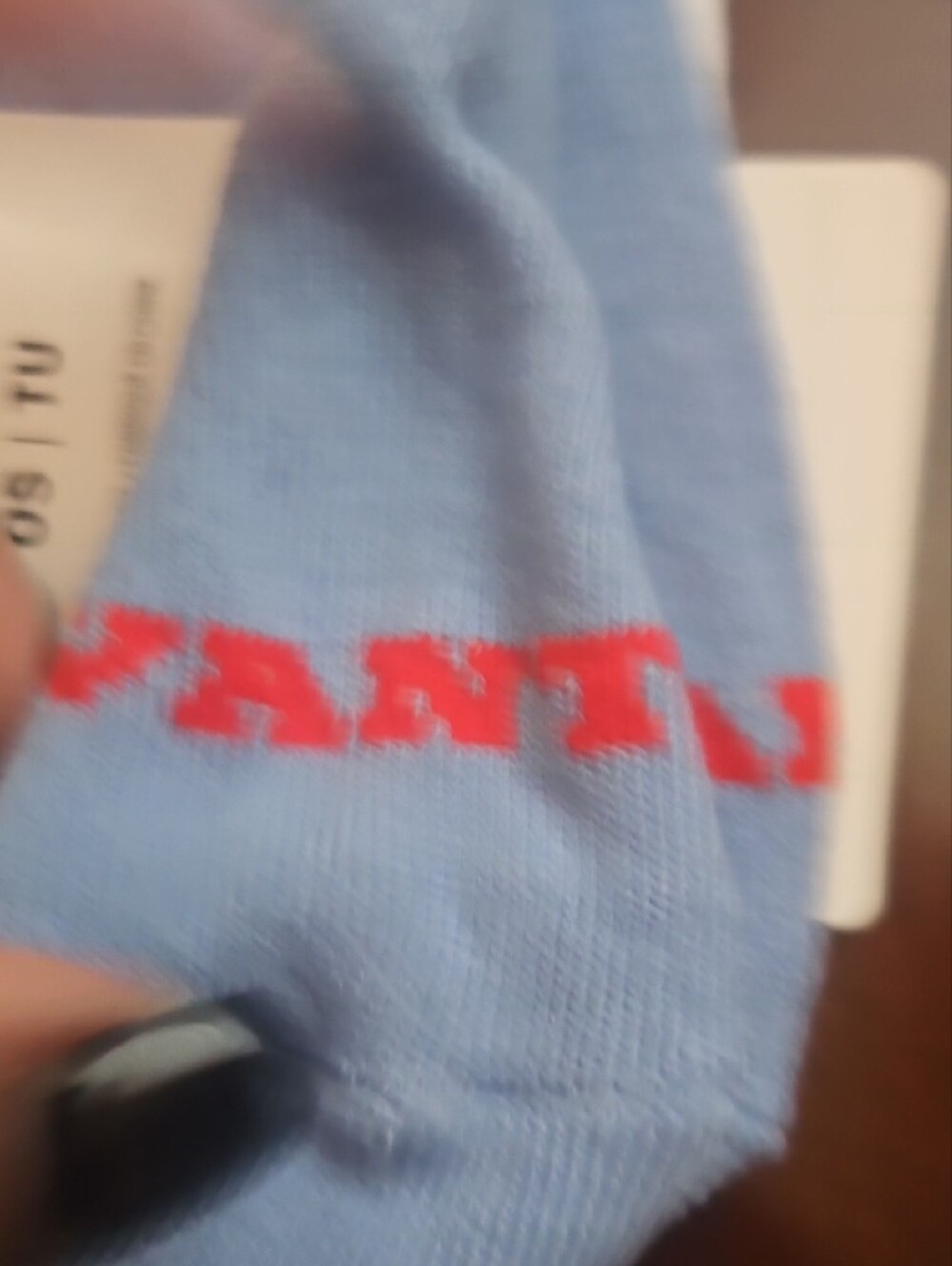 PINK Victoria's Secret Light Blue & White Athletic Crew Sock Duo - Picture 5 of 8